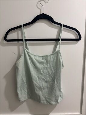 American Eagle Outfitters Mint Ribbed Spaghetti Strap Cami